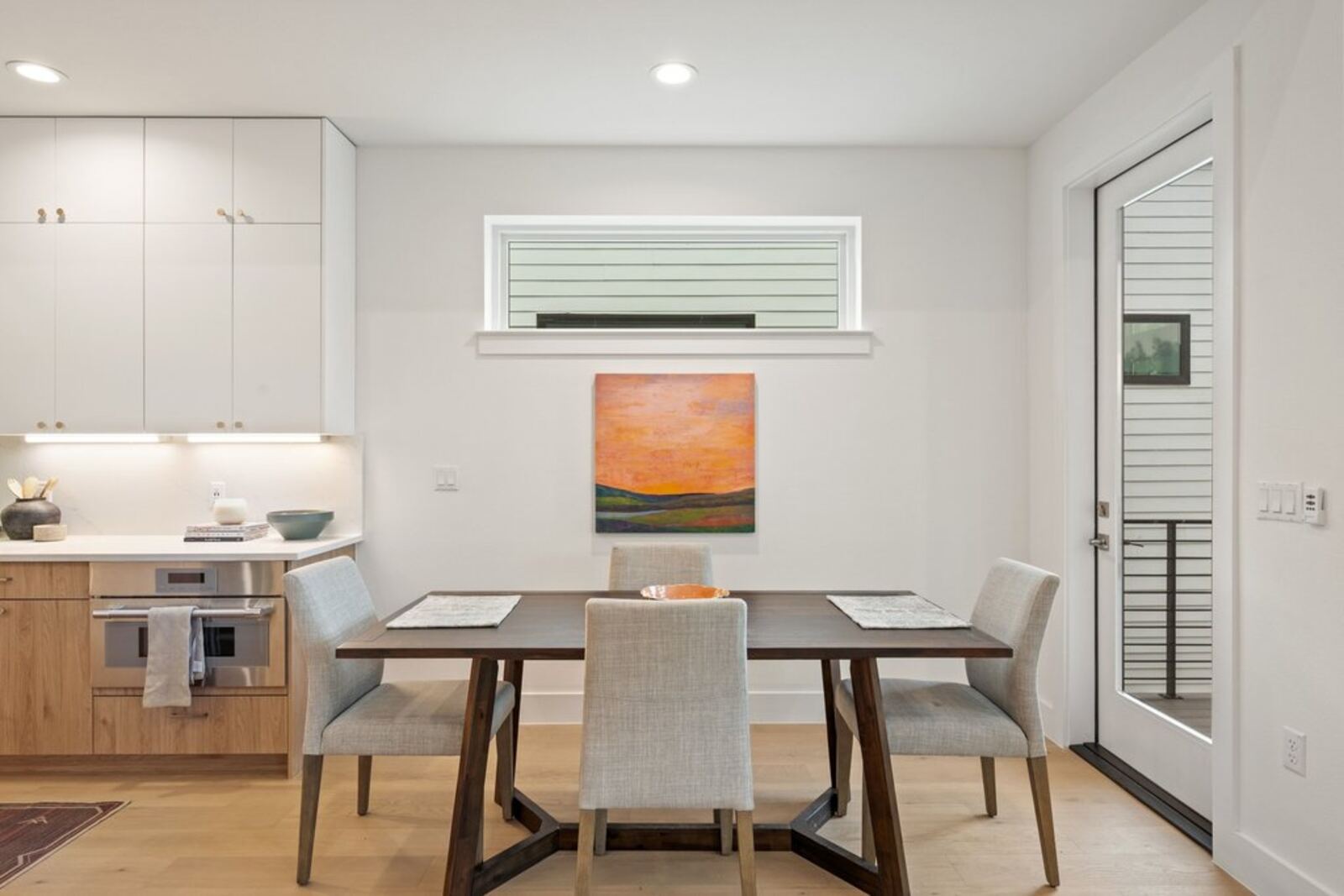 Dining area with natural light