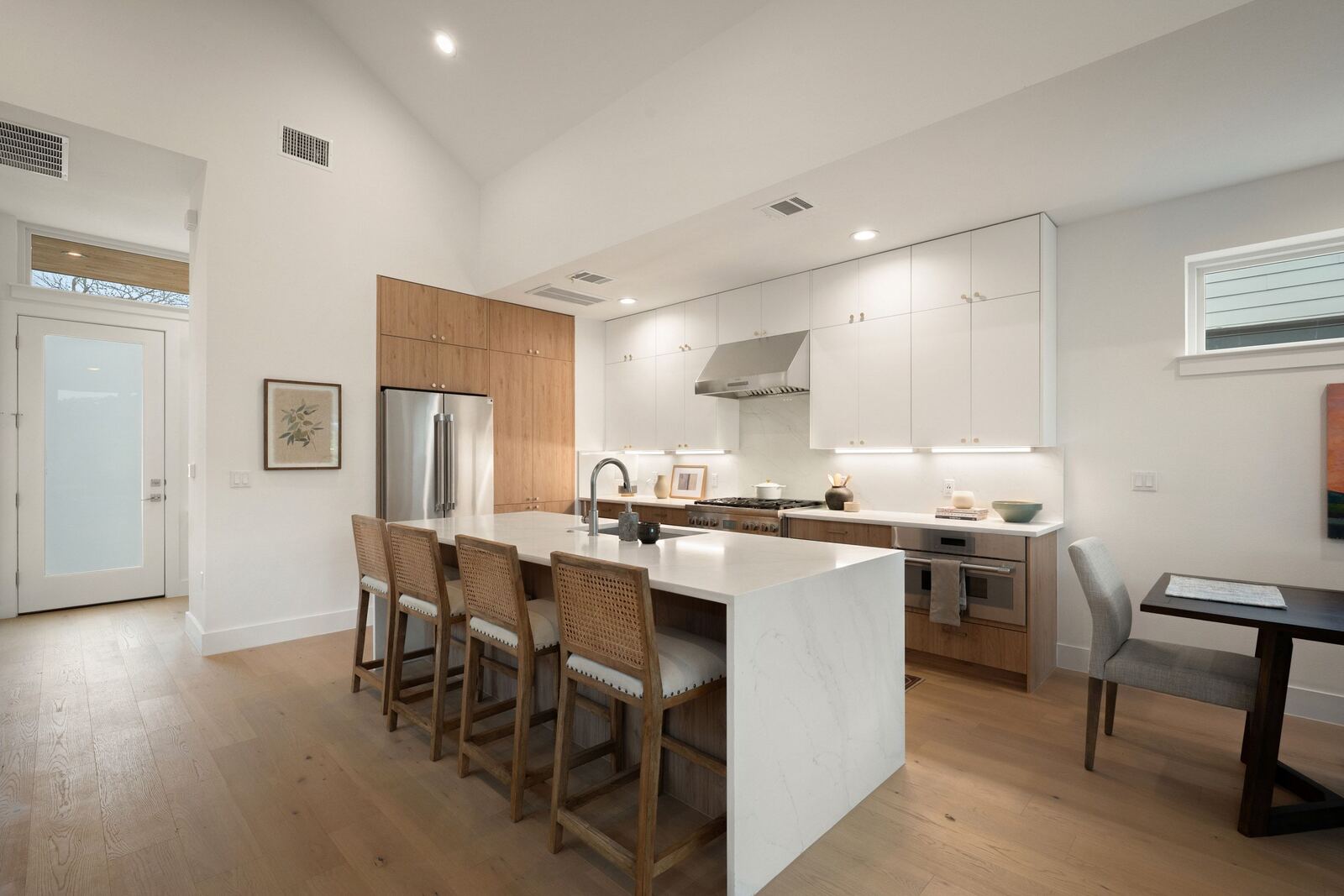 Open kitchen and dining
