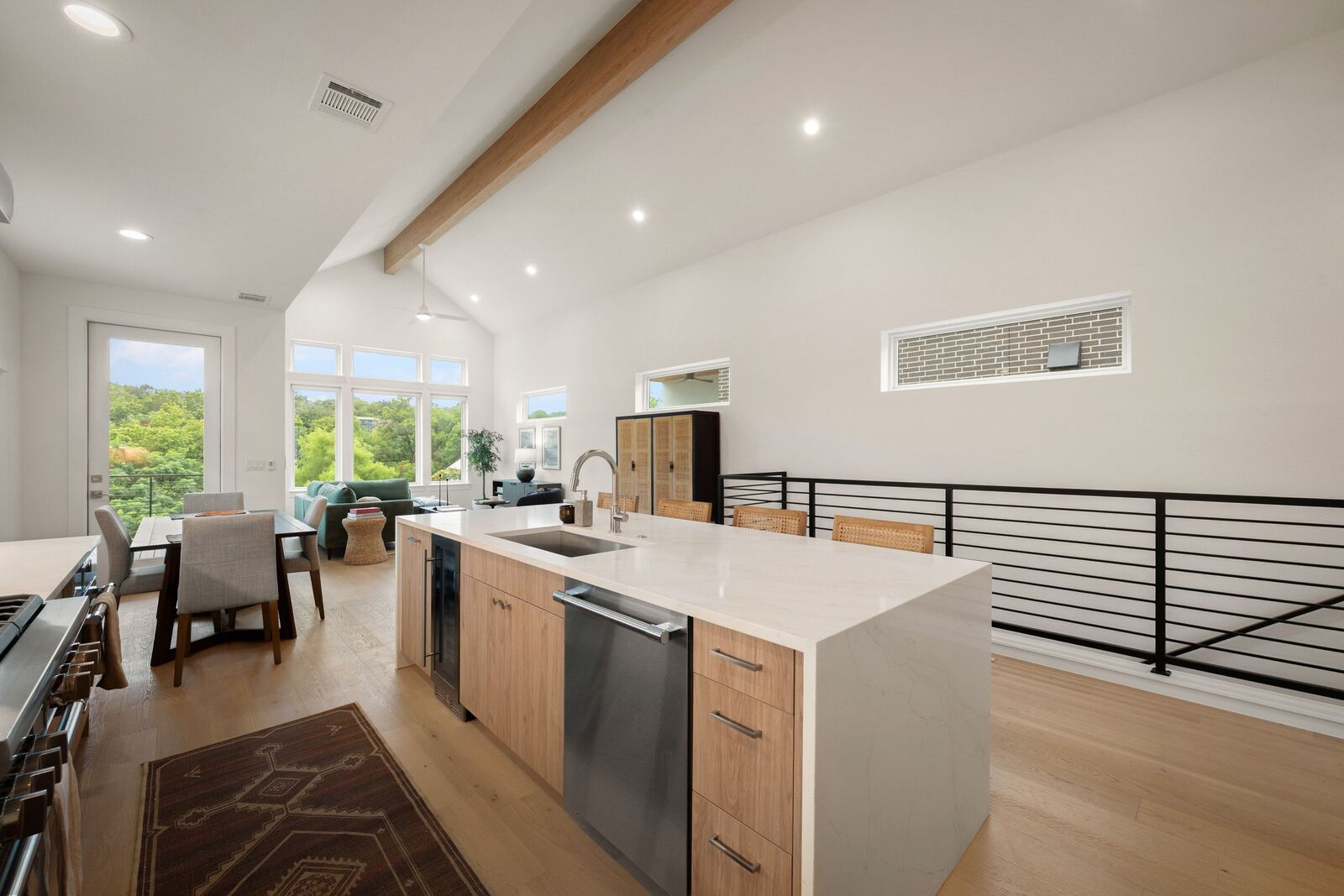 Kitchen open to the living area